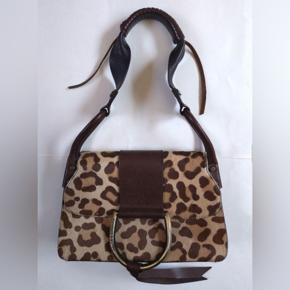 Authentic Dolce & Gabbana Leopard Print Calf Hair and Leather Shoulder Bag - Picture 2 of 16